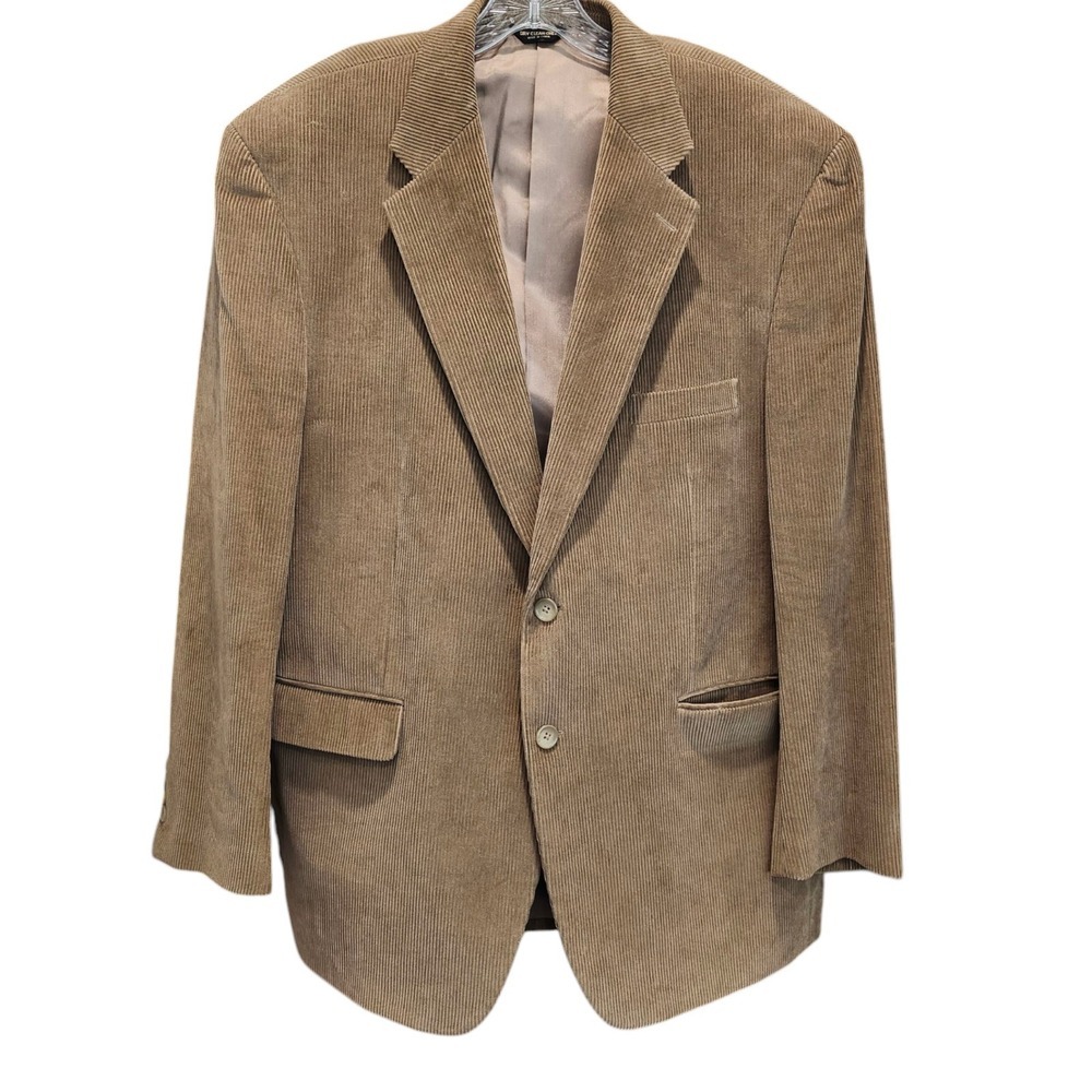 LAUREN‎ Ralph Lauren Men's Khahi Light Brown Lined Corduroy Blazer Jacket 46 R